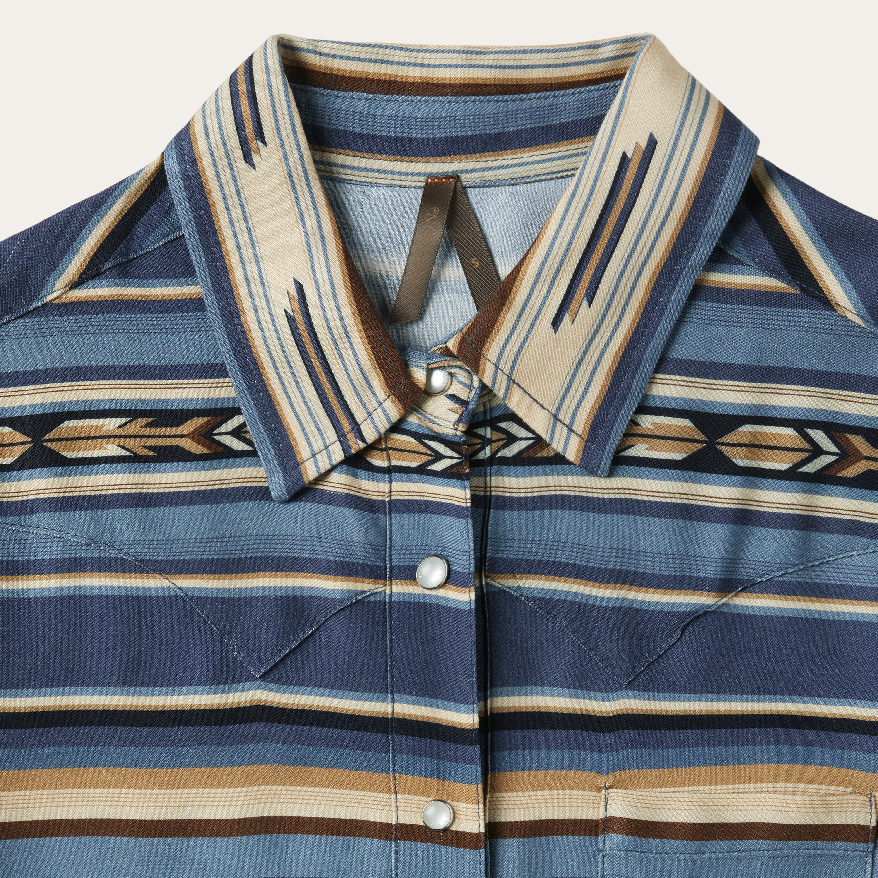 Indigo Serape Print Shirt Blue | Stetson Women