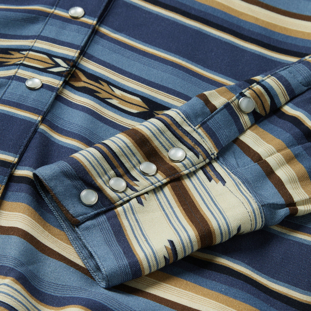 Indigo Serape Print Shirt Blue | Stetson Women