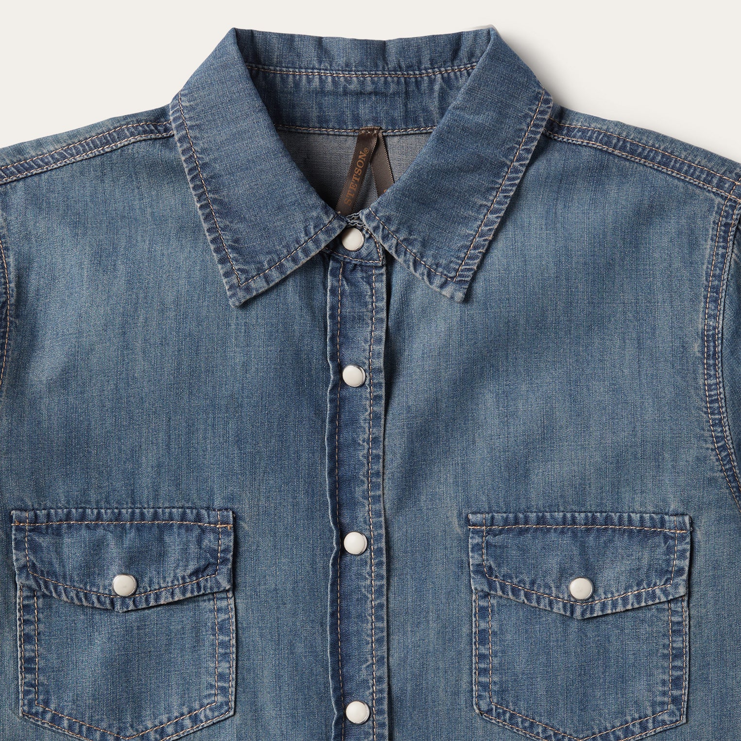 Boyfriend Fit Denim Shirt Blue | Stetson Women
