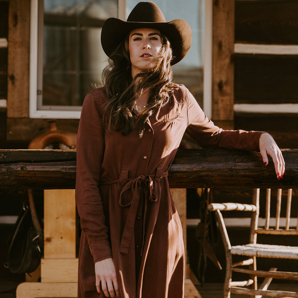 Tobacco Western Dress Brown | Stetson Women
