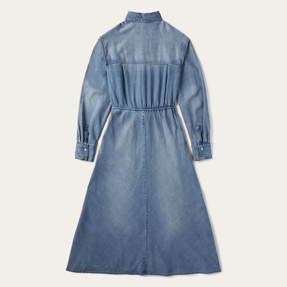Denim Tie-Front Dress Blue | Stetson Women