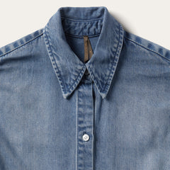 Denim Tie-Front Dress Blue | Stetson Women