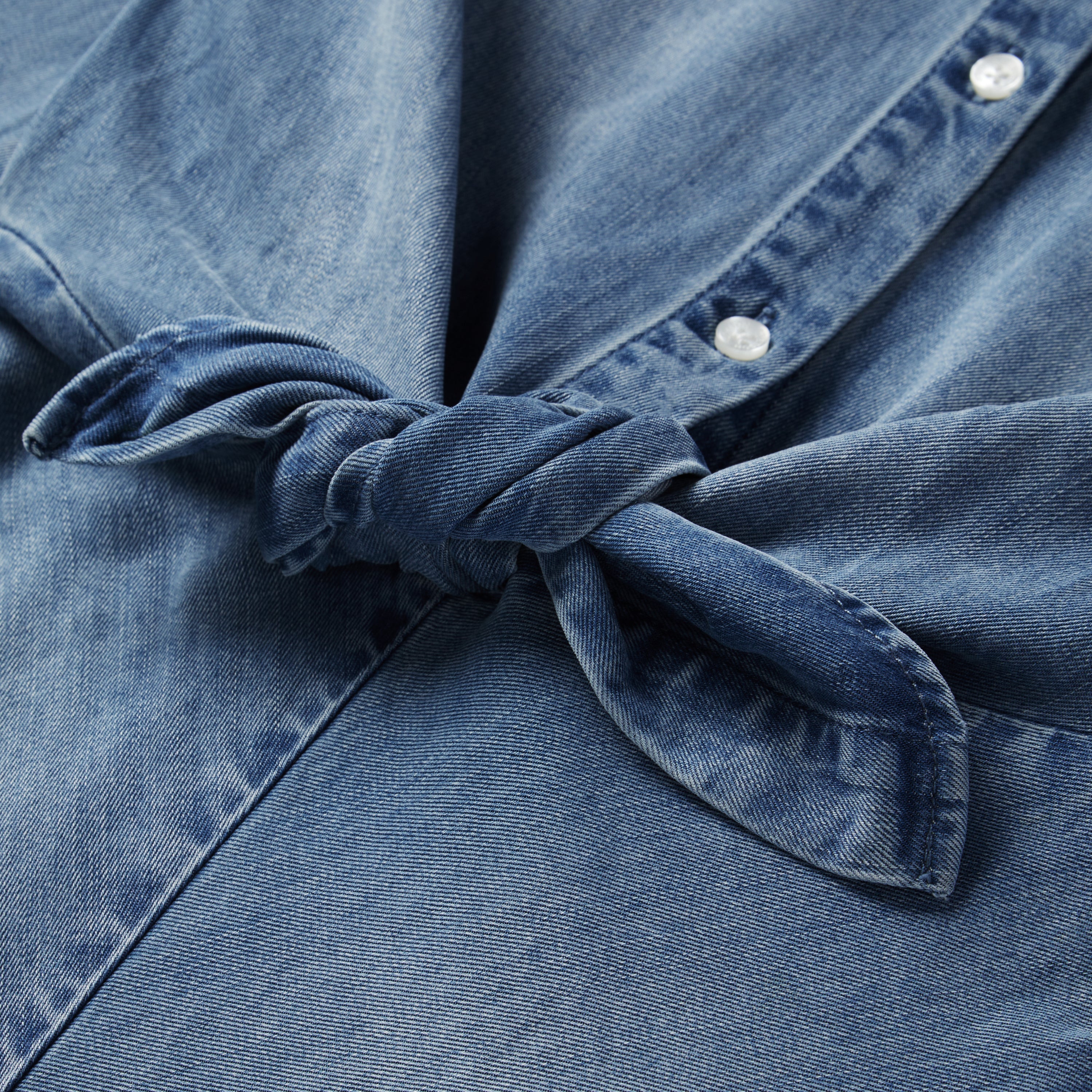 Denim Tie-Front Dress Blue | Stetson Women