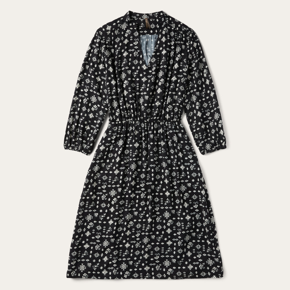 Southwestern Ditzy Print Dress Black | Stetson Women