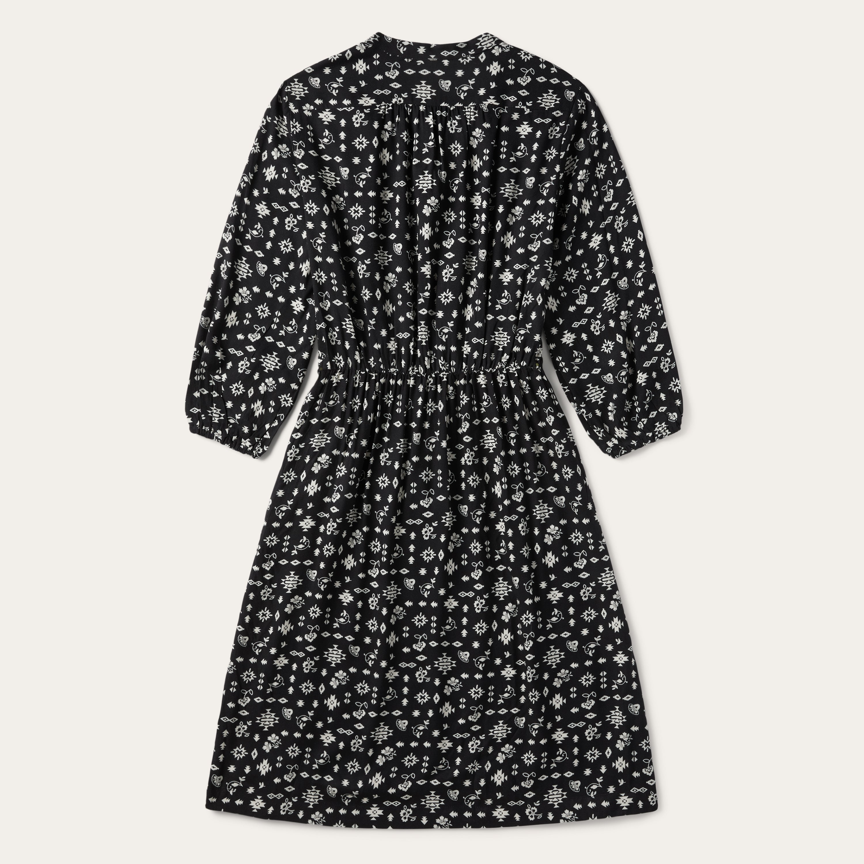Southwestern Ditzy Print Dress Black | Stetson Women