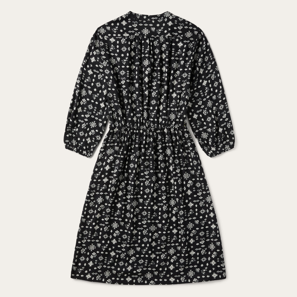 Southwestern Ditzy Print Dress Black | Stetson Women