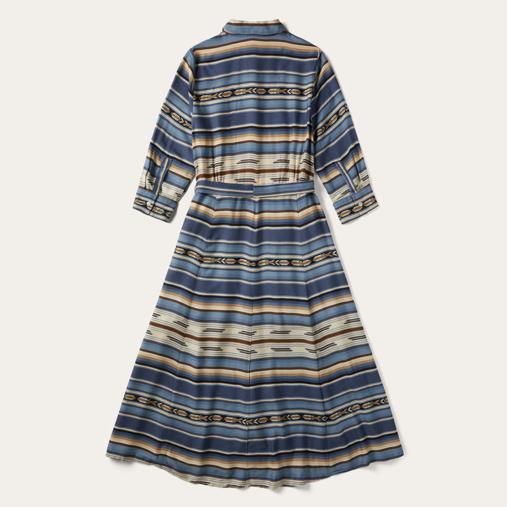 Indigo Serape Print Dress Blue | Stetson Women