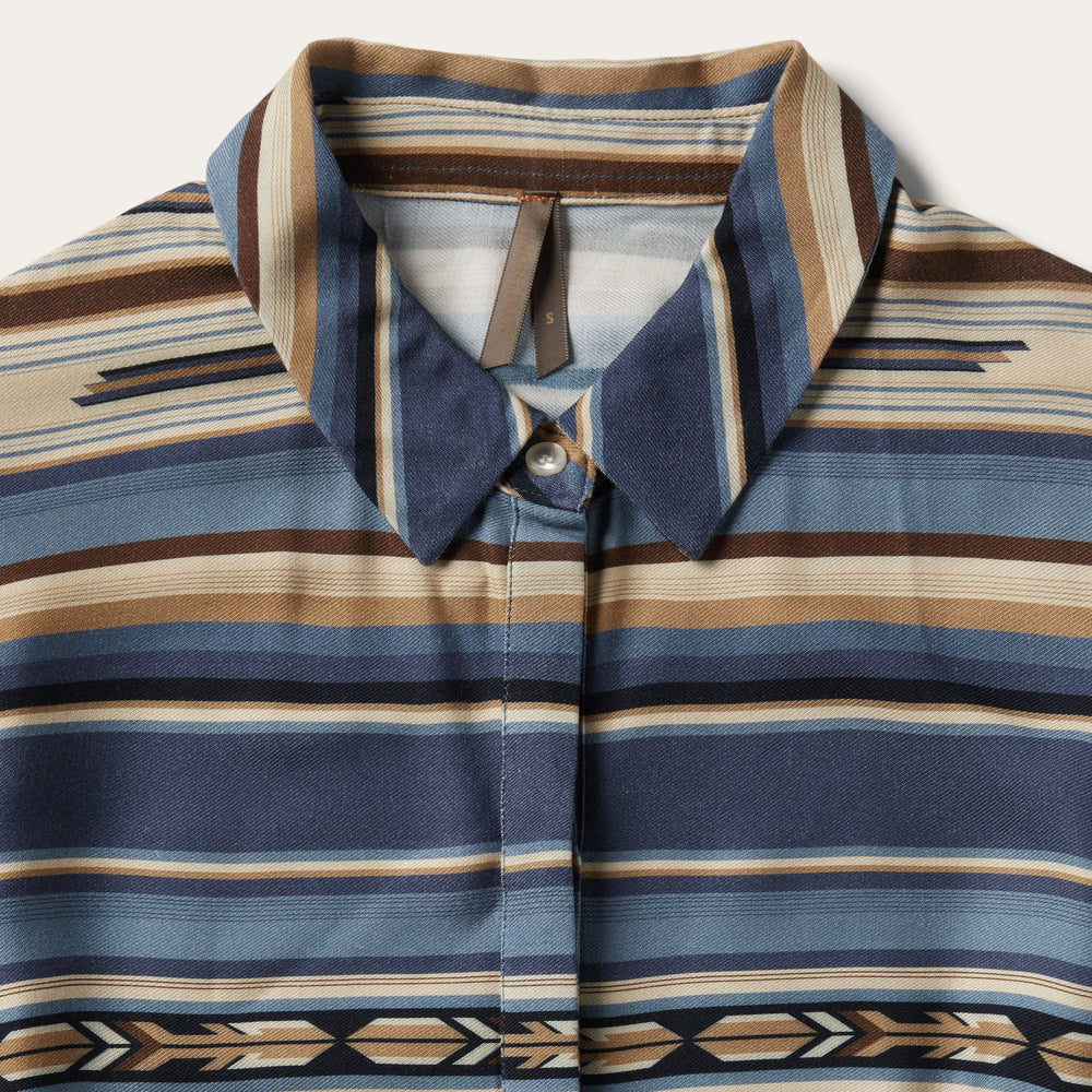 Indigo Serape Print Dress Blue | Stetson Women