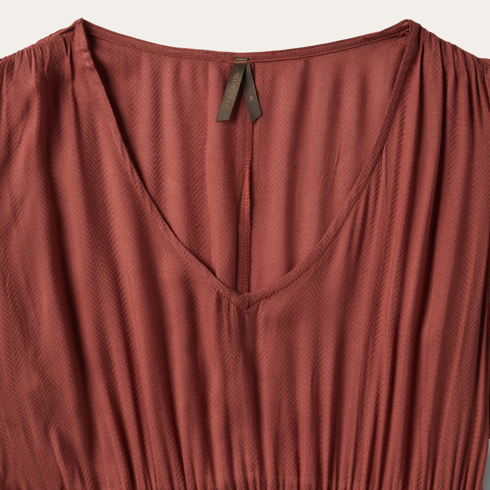 Cinnamon Herringbone Dress Brown | Stetson Women