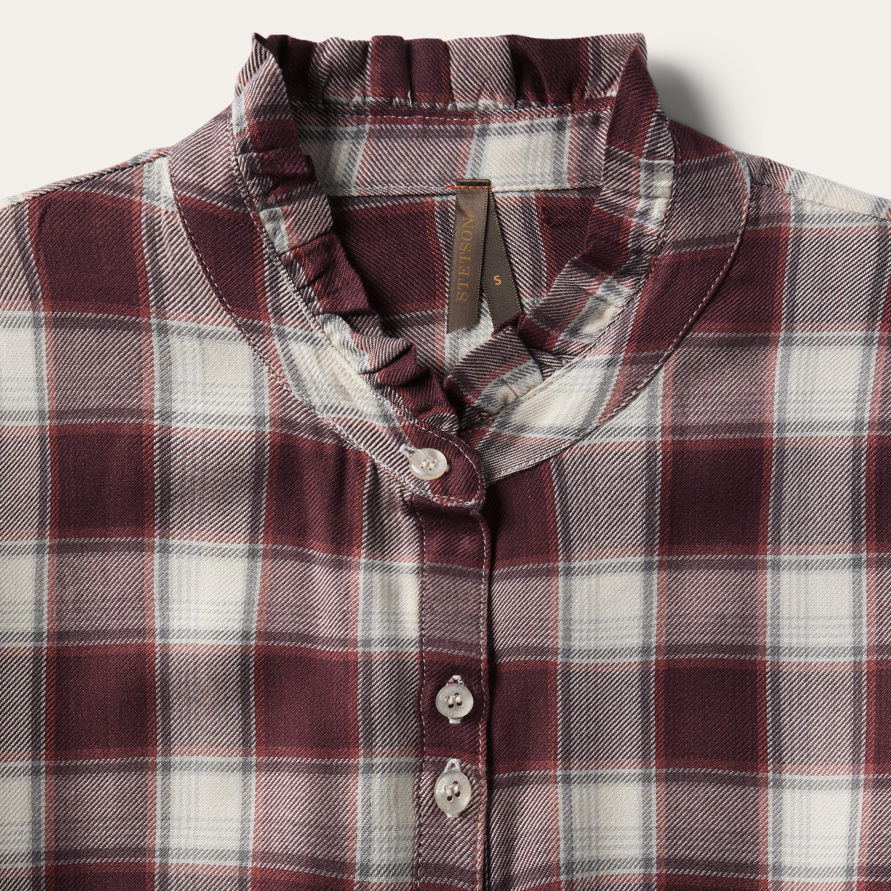 Gaucho Plaid Prairie Shirt Dress Wine | Stetson Women