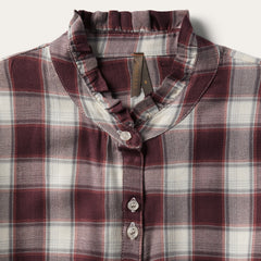 Gaucho Plaid Prairie Shirt Dress Wine | Stetson Women