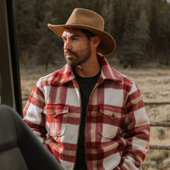 Plaid Lined Jac-Shirt Red | Stetson Men