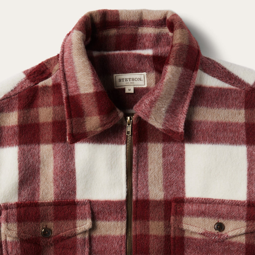Plaid Lined Jac-Shirt Red | Stetson Men
