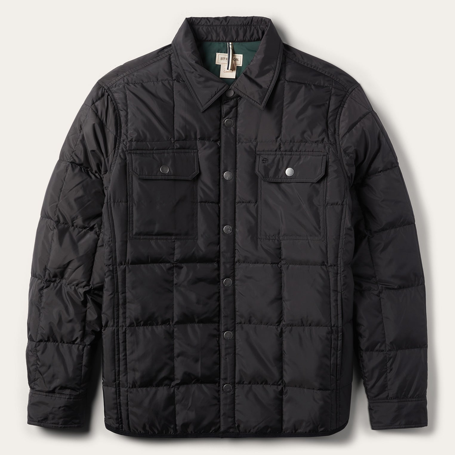 Crushable Black Parachute Jacket Black | Stetson Men