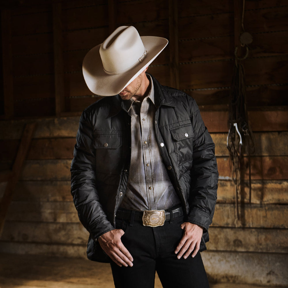 Crushable Black Parachute Jacket Black | Stetson Men