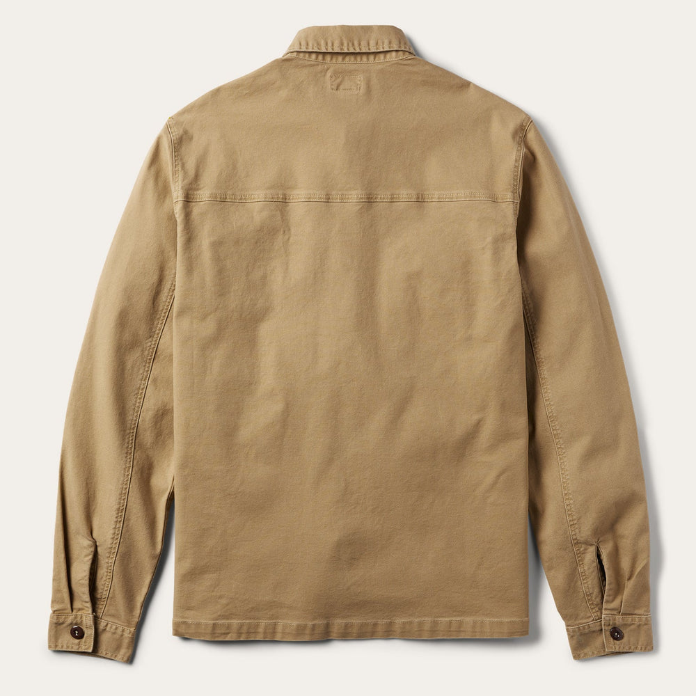 Camel Stretch Canvas Shirt Jacket Brown | Stetson Men