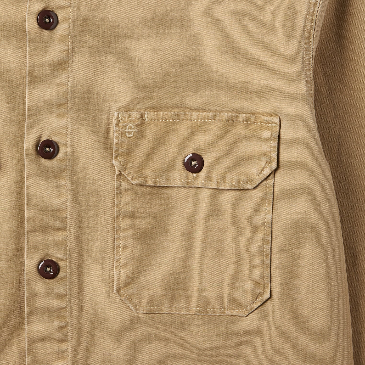 Camel Stretch Canvas Shirt Jacket Brown | Stetson Men