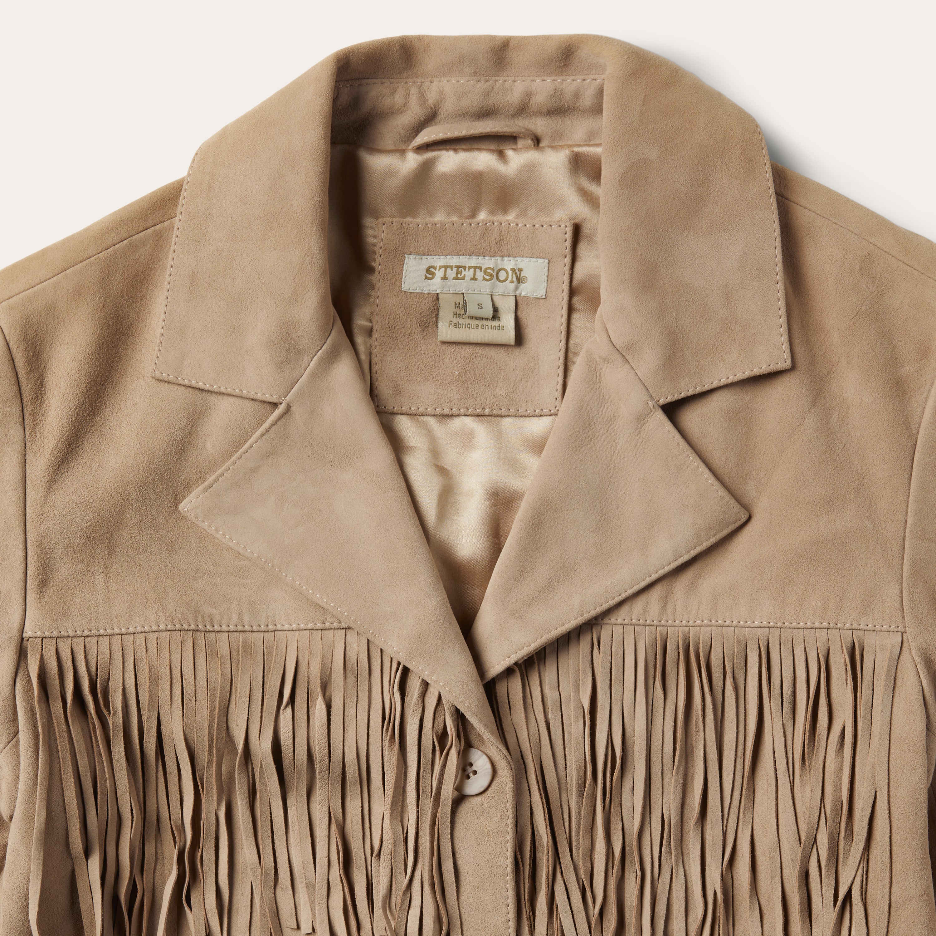 Fringe Suede Jacket Light Tan | Stetson Women