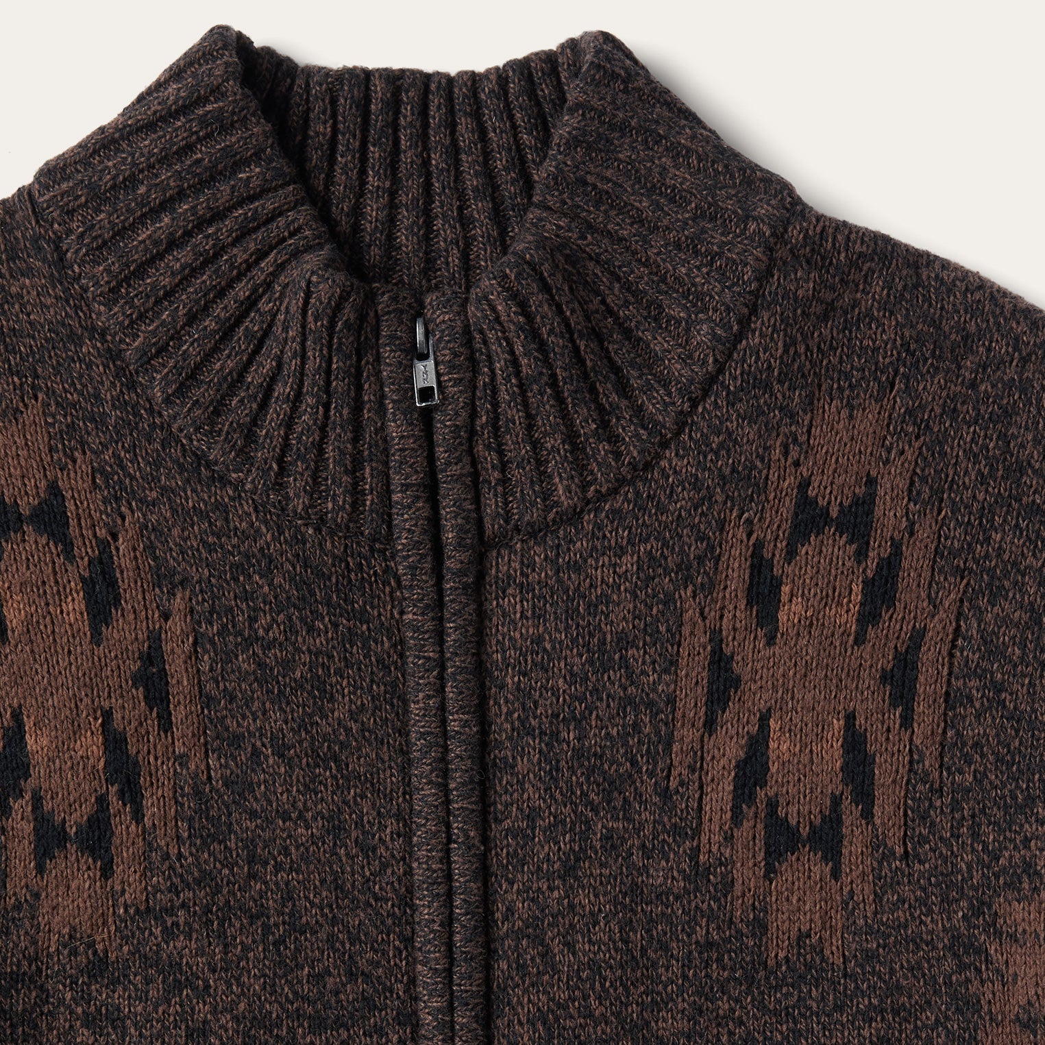 Vertical Aztec Cardigan Brown | Stetson Men