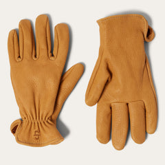 Deerskin Roper Glove - Unlined Saddle Tan | Stetson Men