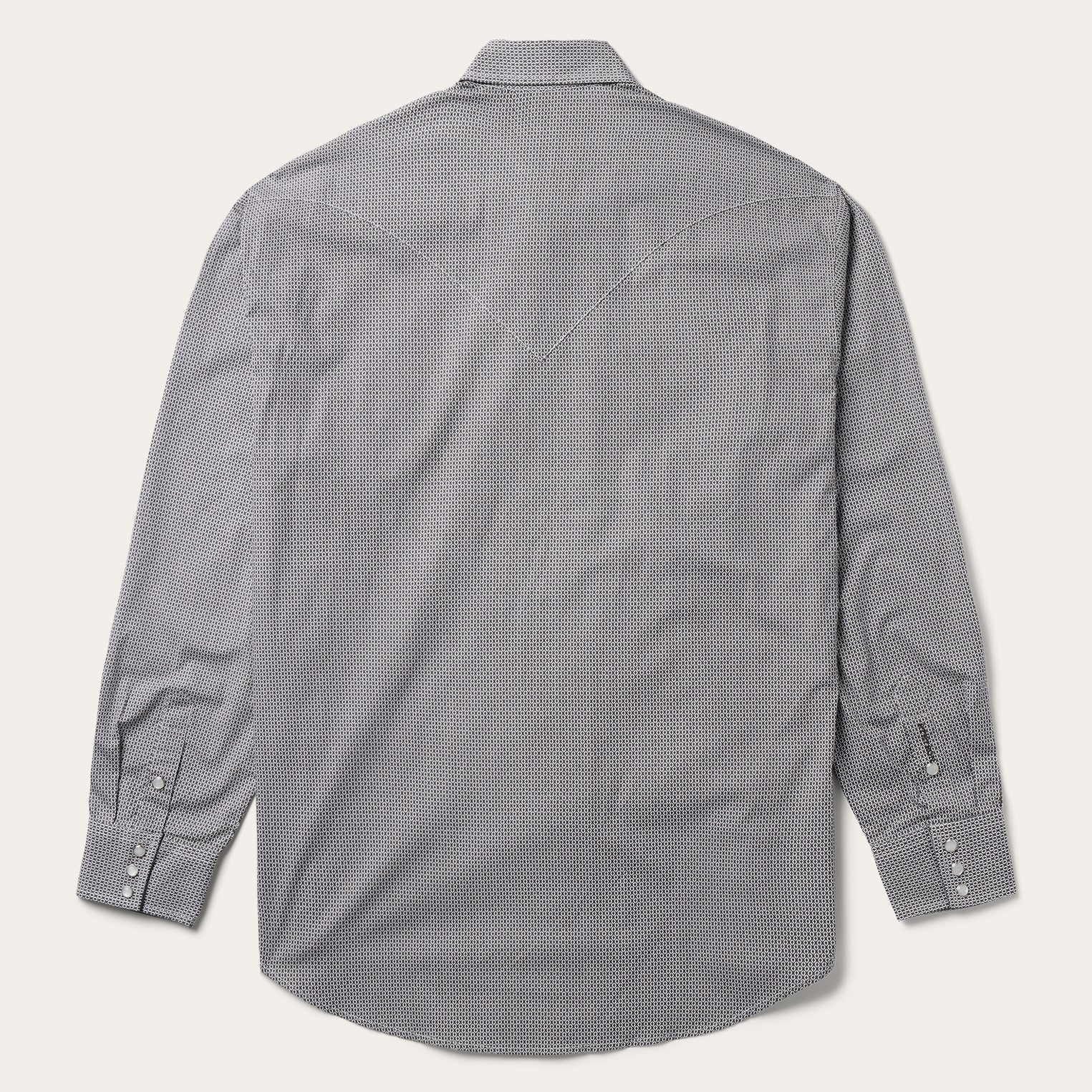 Grey Geo Print Western Shirt Grey | Stetson Men
