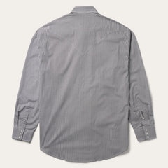 Grey Geo Print Western Shirt Grey | Stetson Men