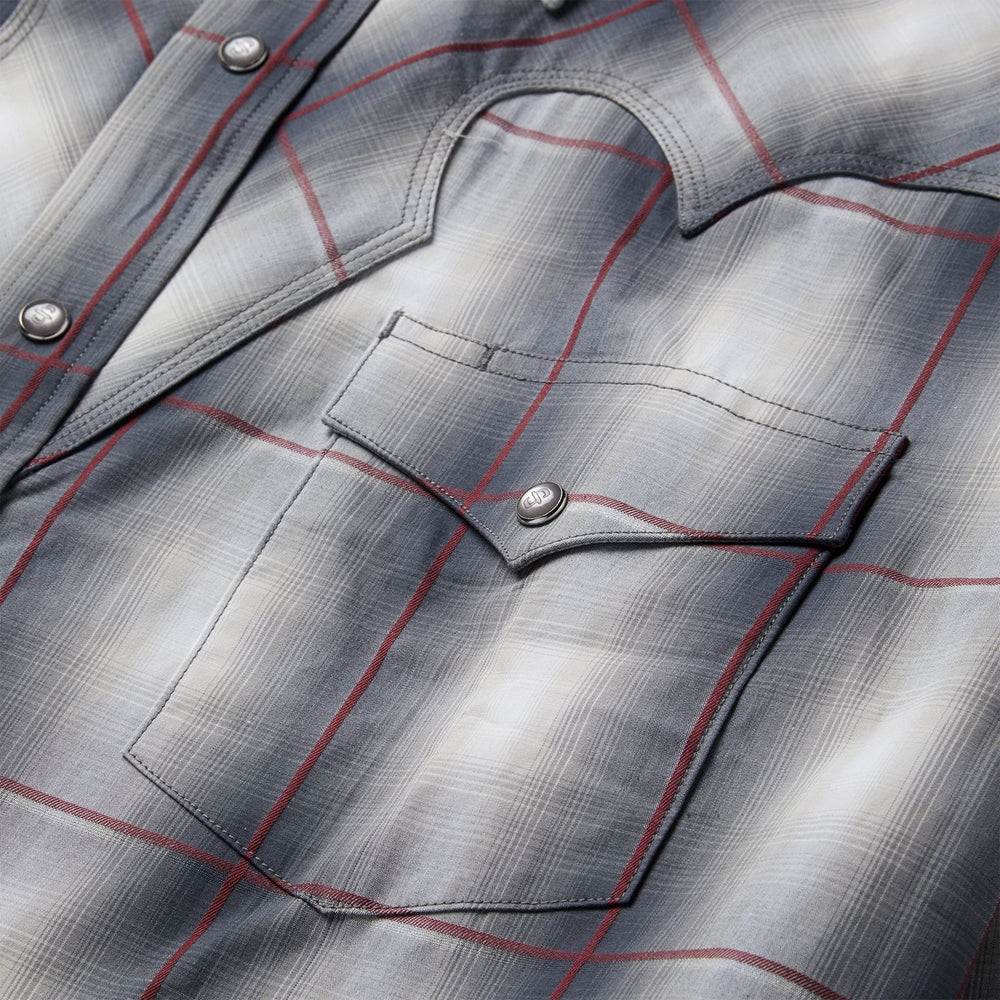 Smoke Ombre Western Shirt Grey | Stetson Men