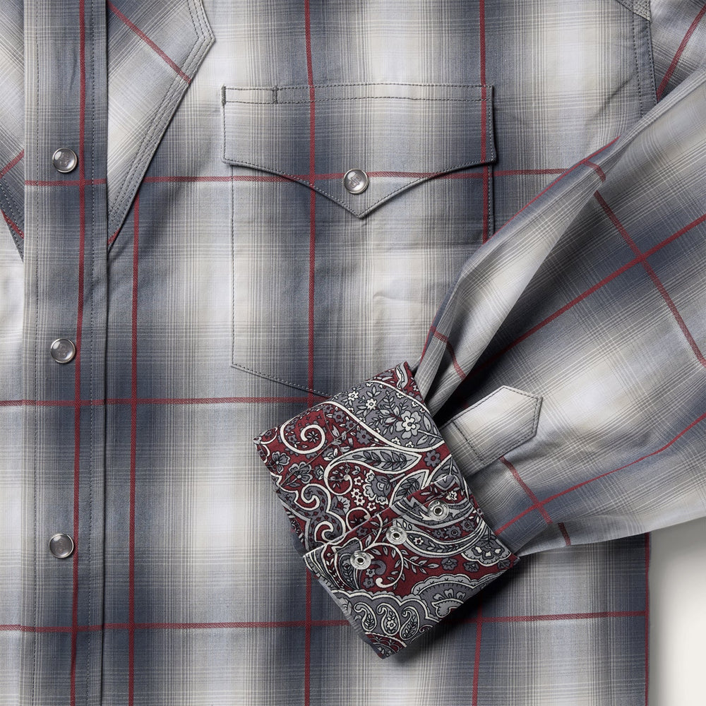 Smoke Ombre Western Shirt Grey | Stetson Men