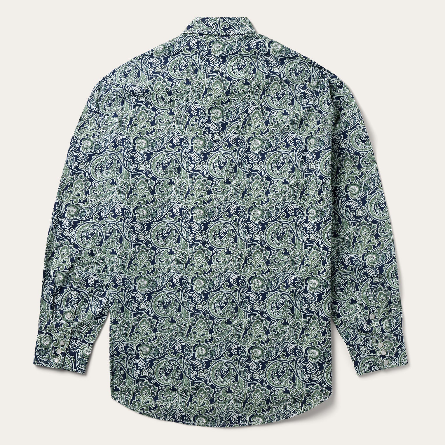 Greenspring Paisley Print Western Shirt Blue | Stetson Men