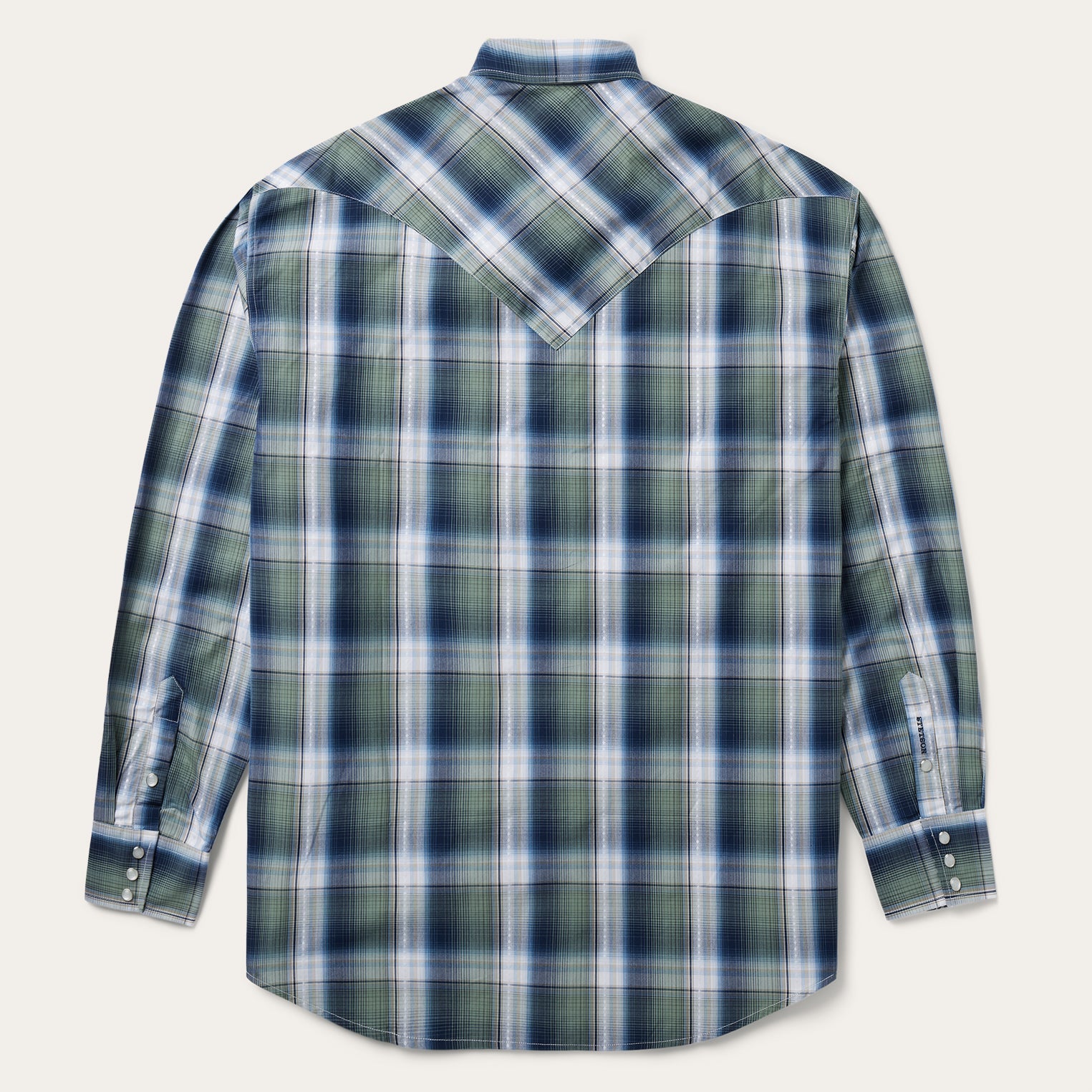 Lucky Diamond Plaid Western Shirt Green | Stetson Men