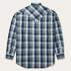 Lucky Diamond Plaid Western Shirt Green | Stetson Men