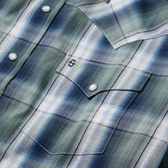Lucky Diamond Plaid Western Shirt Green | Stetson Men