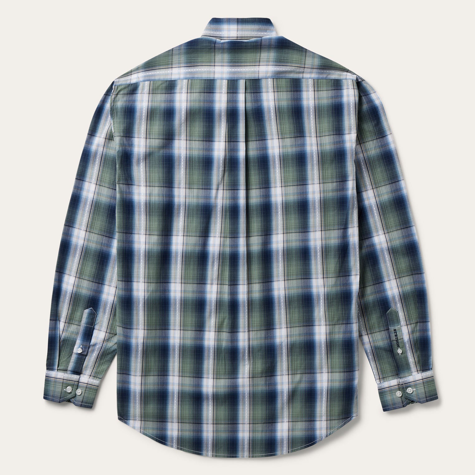Lucky Diamond Plaid Button Front Shirt Green | Stetson Men
