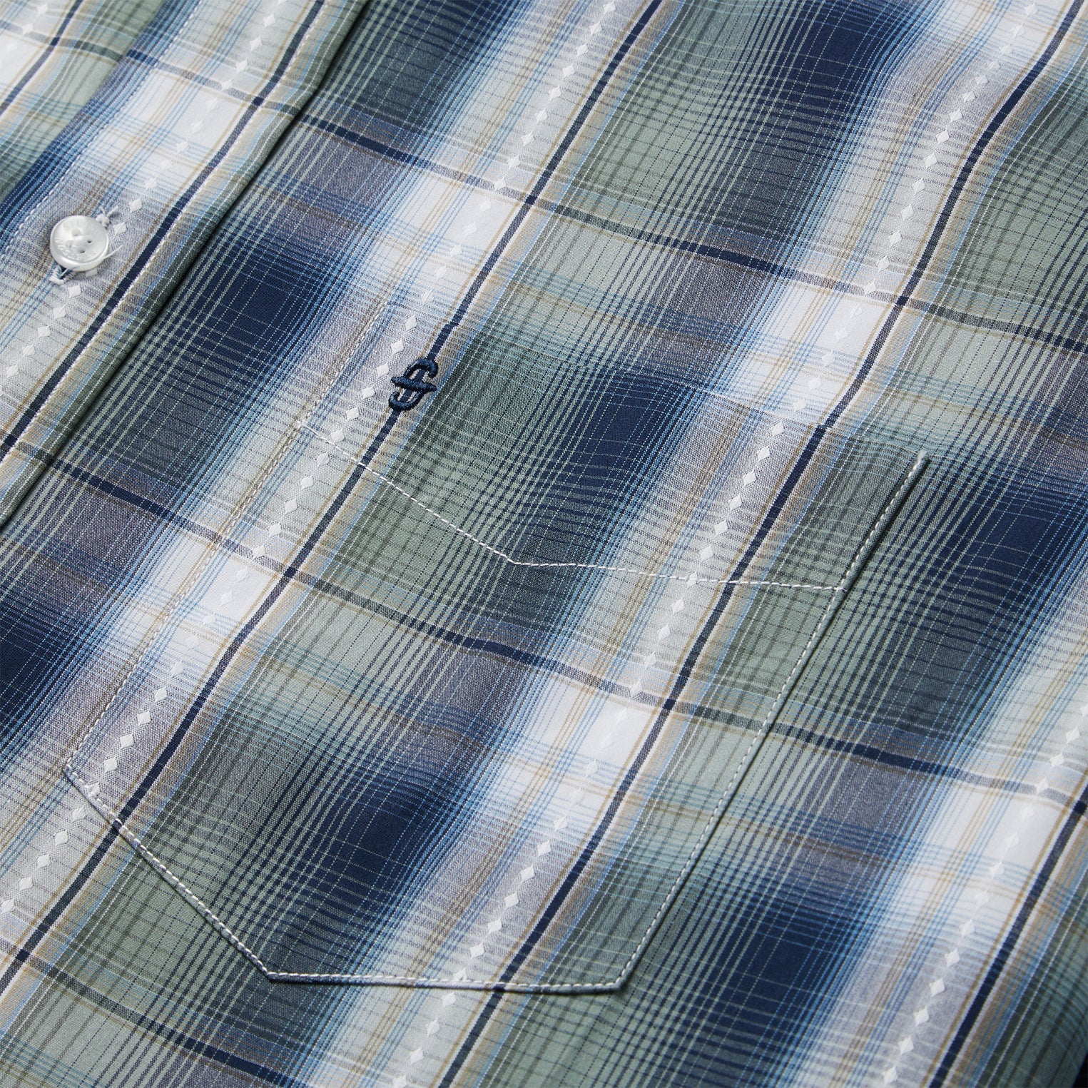 Lucky Diamond Plaid Button Front Shirt Green | Stetson Men