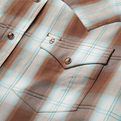 Sand Ombre Plaid Western Shirt Brown | Stetson Men