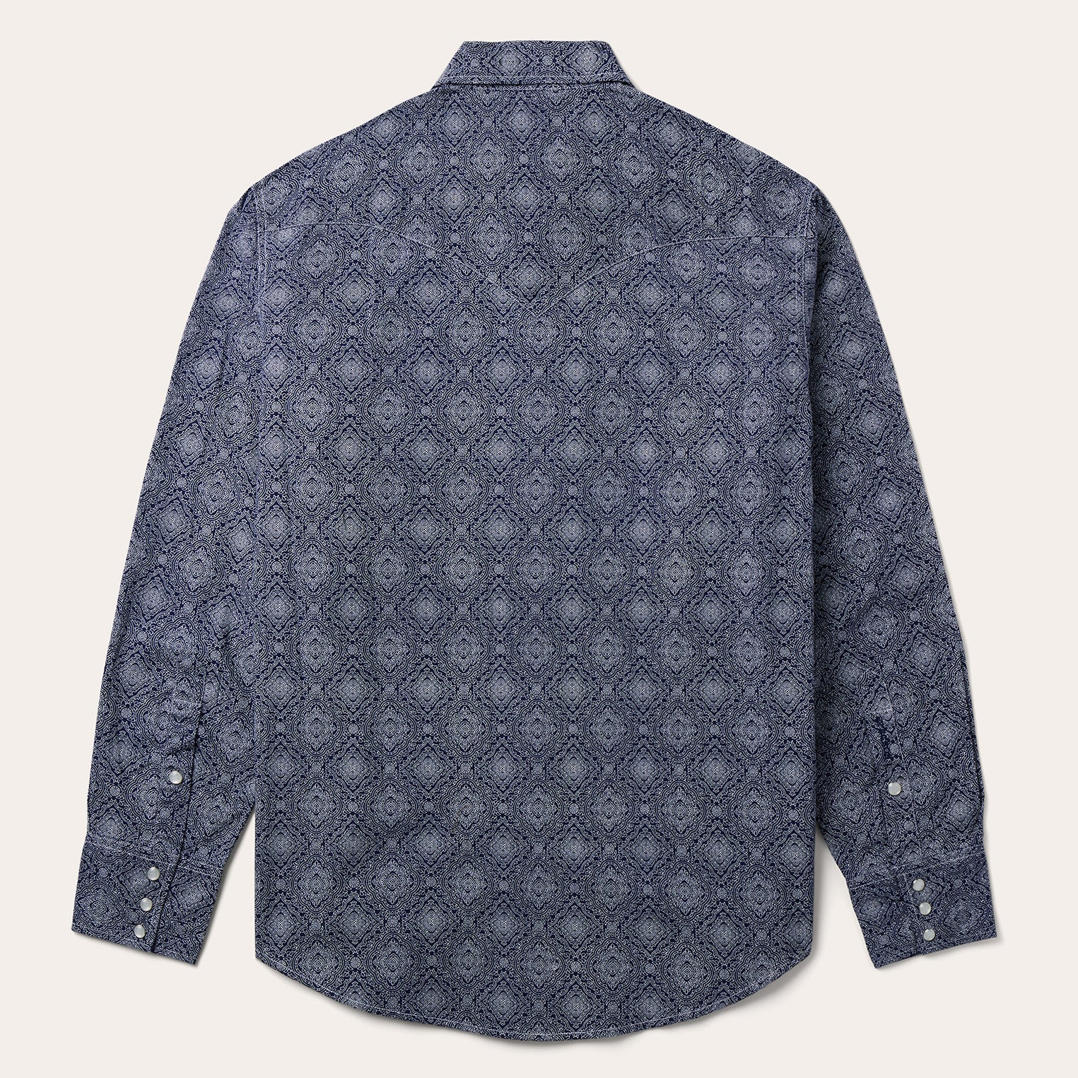 Blue Medallion Print Western Shirt Blue | Stetson Men