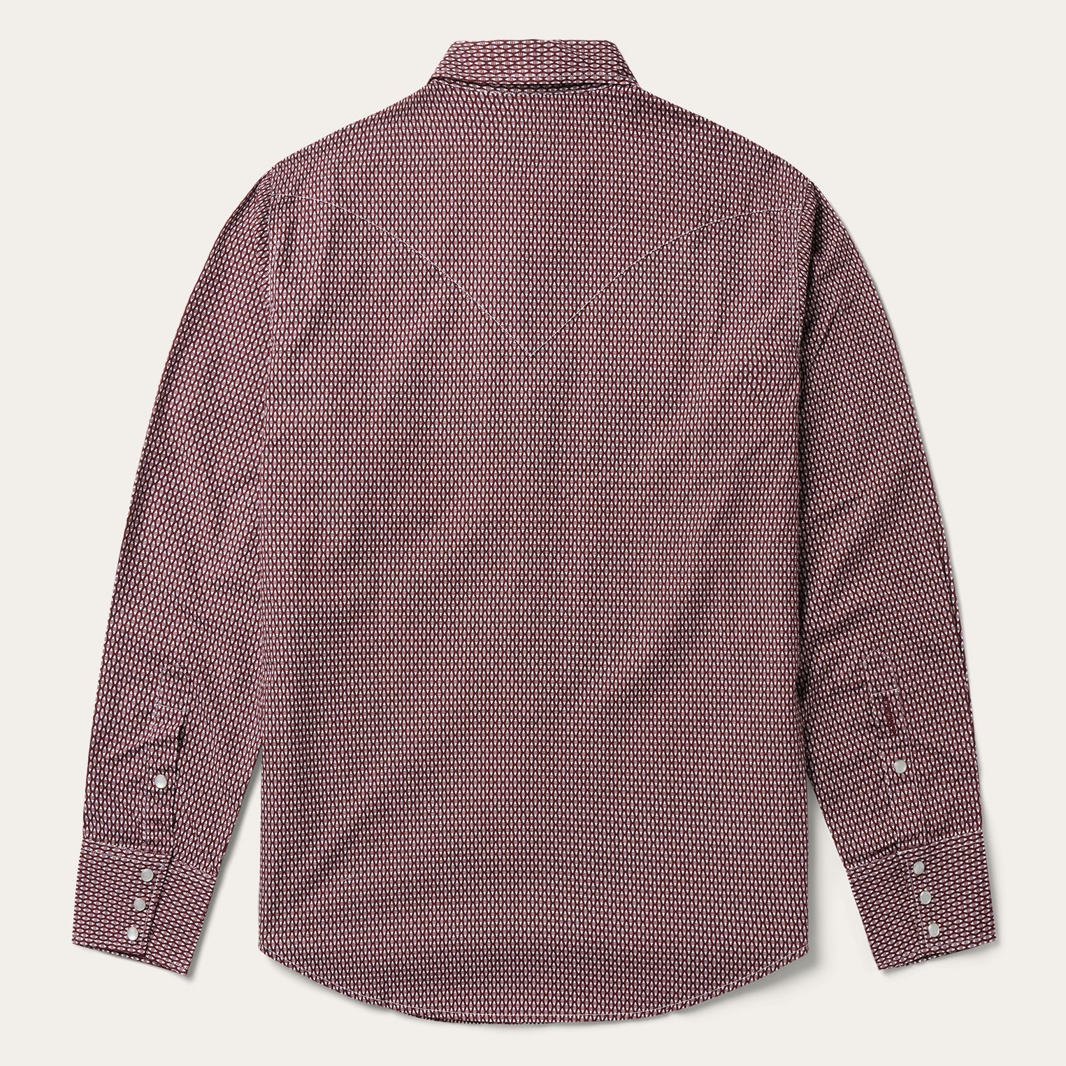 Broken Diamond Print Western Shirt Red | Stetson Men