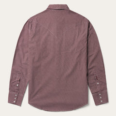 Broken Diamond Print Western Shirt Red | Stetson Men