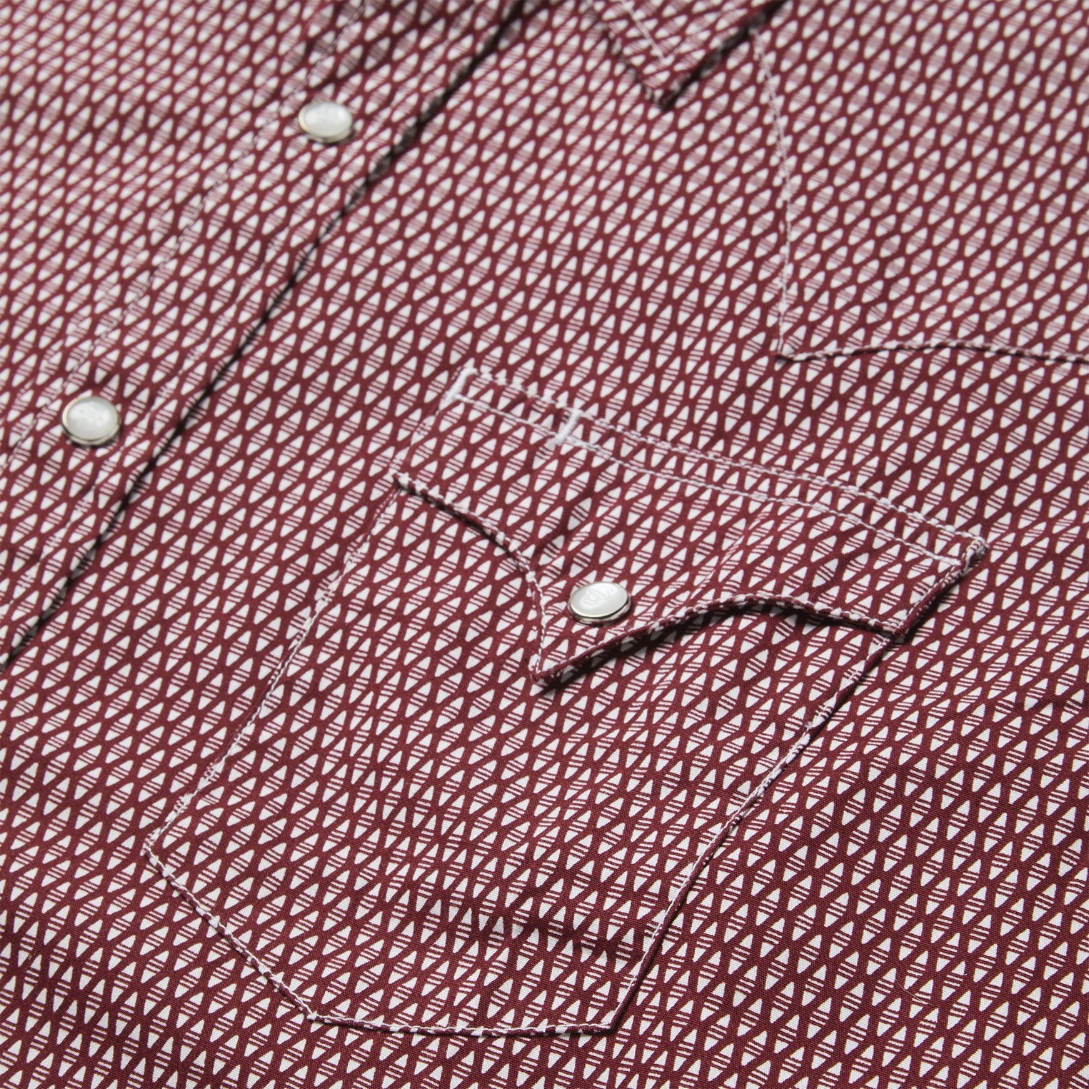 Broken Diamond Print Western Shirt Red | Stetson Men