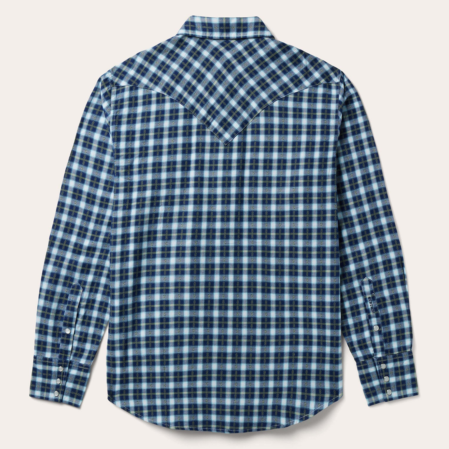 Plaid Twill Dobby Western Shirt Blue | Stetson Men