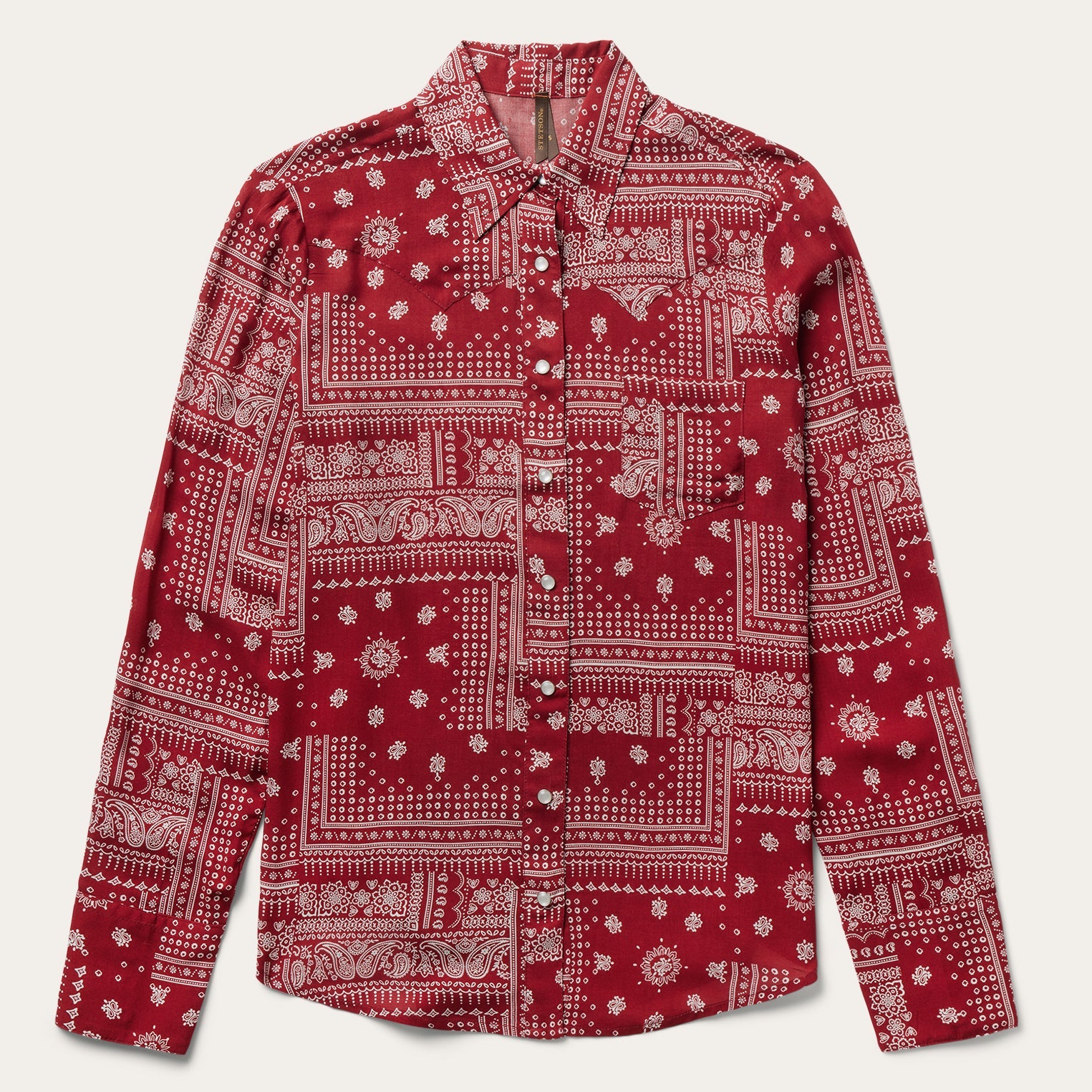 Red Bandana Patchwork Shirt Red | Stetson Women
