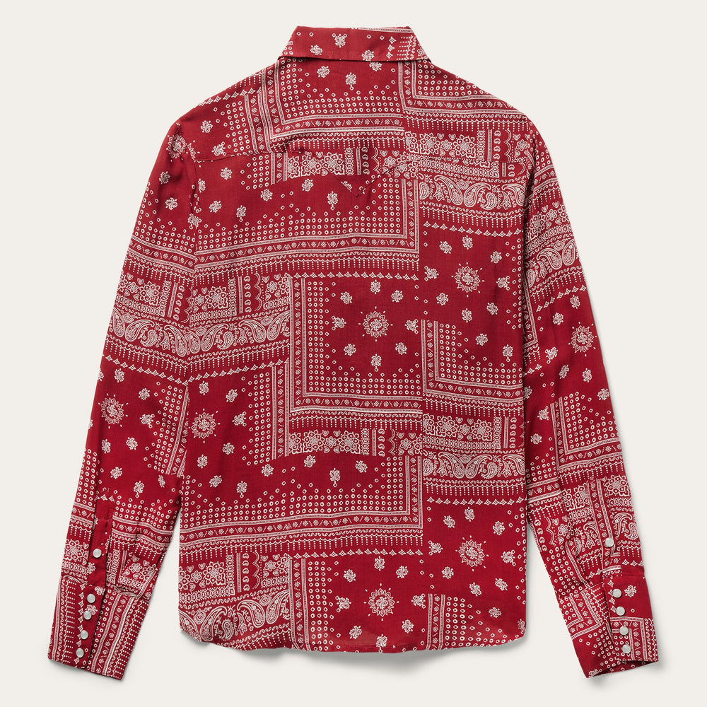 Red Bandana Patchwork Shirt Red | Stetson Women