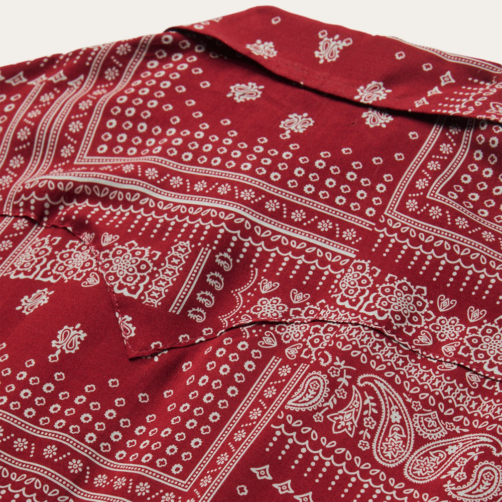 Red Bandana Patchwork Shirt Red | Stetson Women