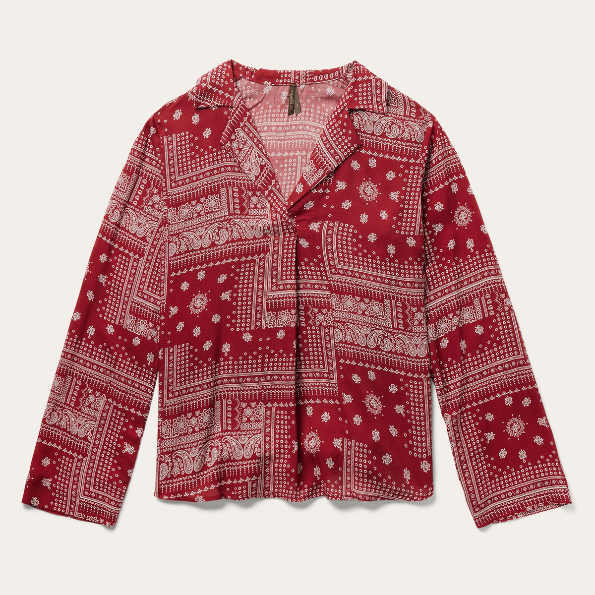 Red Bandana Patchwork Blouse Red | Stetson Women