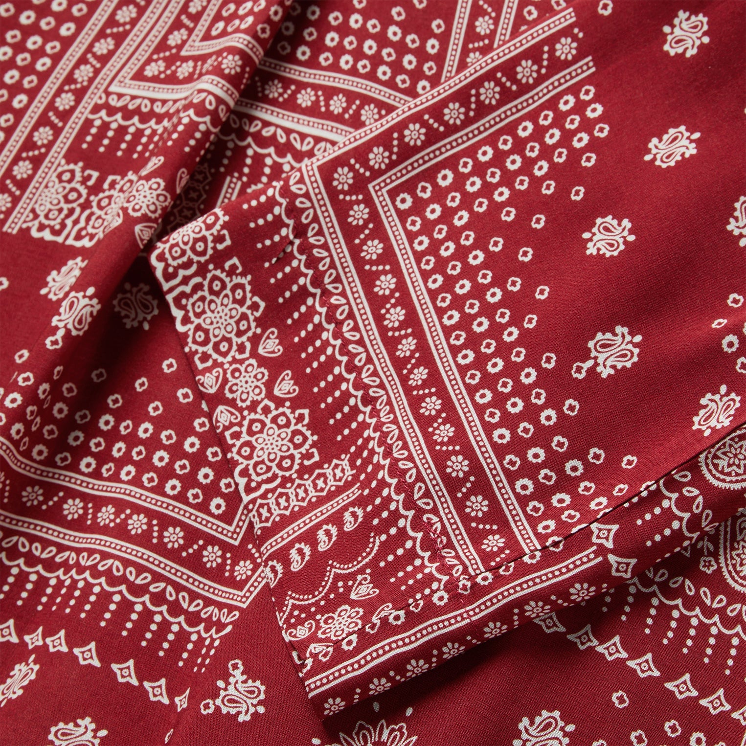 Red Bandana Patchwork Blouse Red | Stetson Women