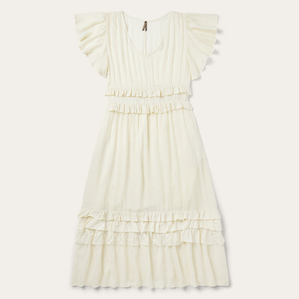 Cream Herringbone Dress White | Stetson Women