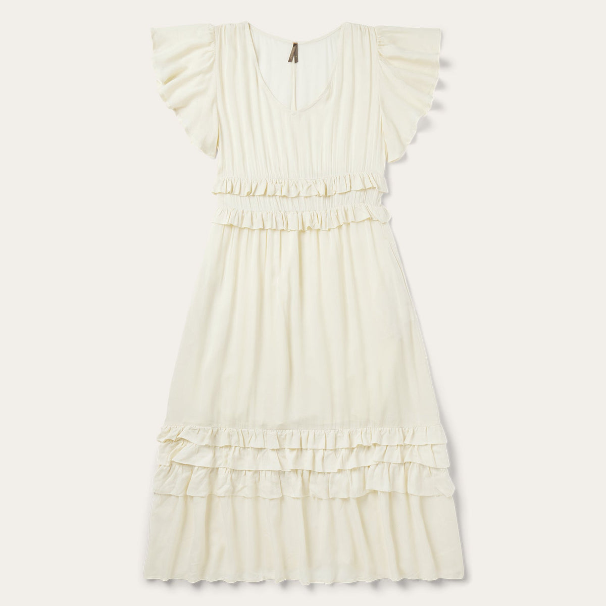 Cream Herringbone Dress White | Stetson Women