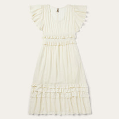 Cream Herringbone Dress White | Stetson Women