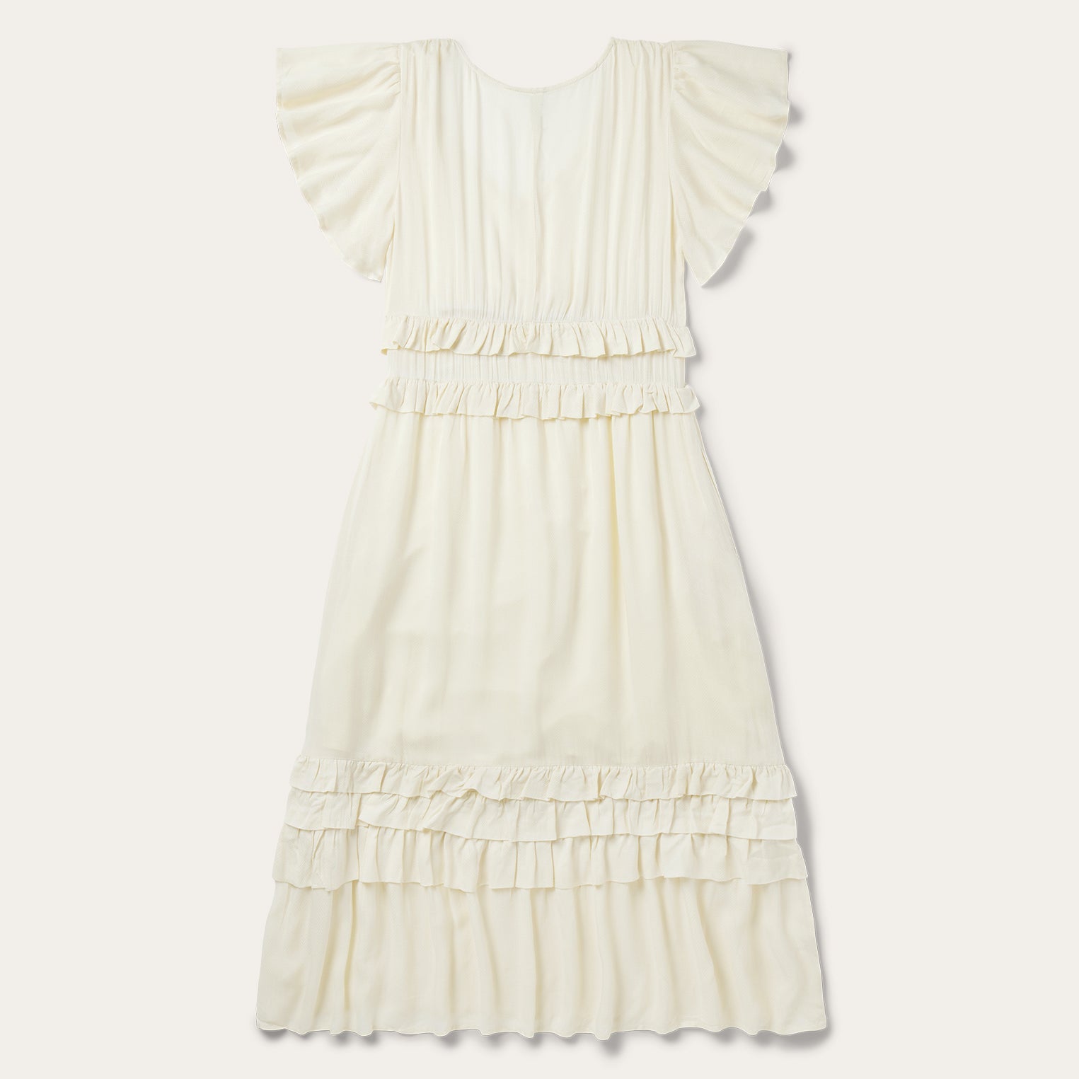 Cream Herringbone Dress White | Stetson Women
