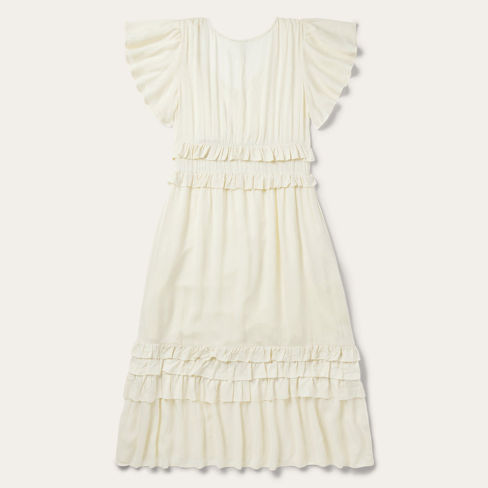 Cream Herringbone Dress White | Stetson Women